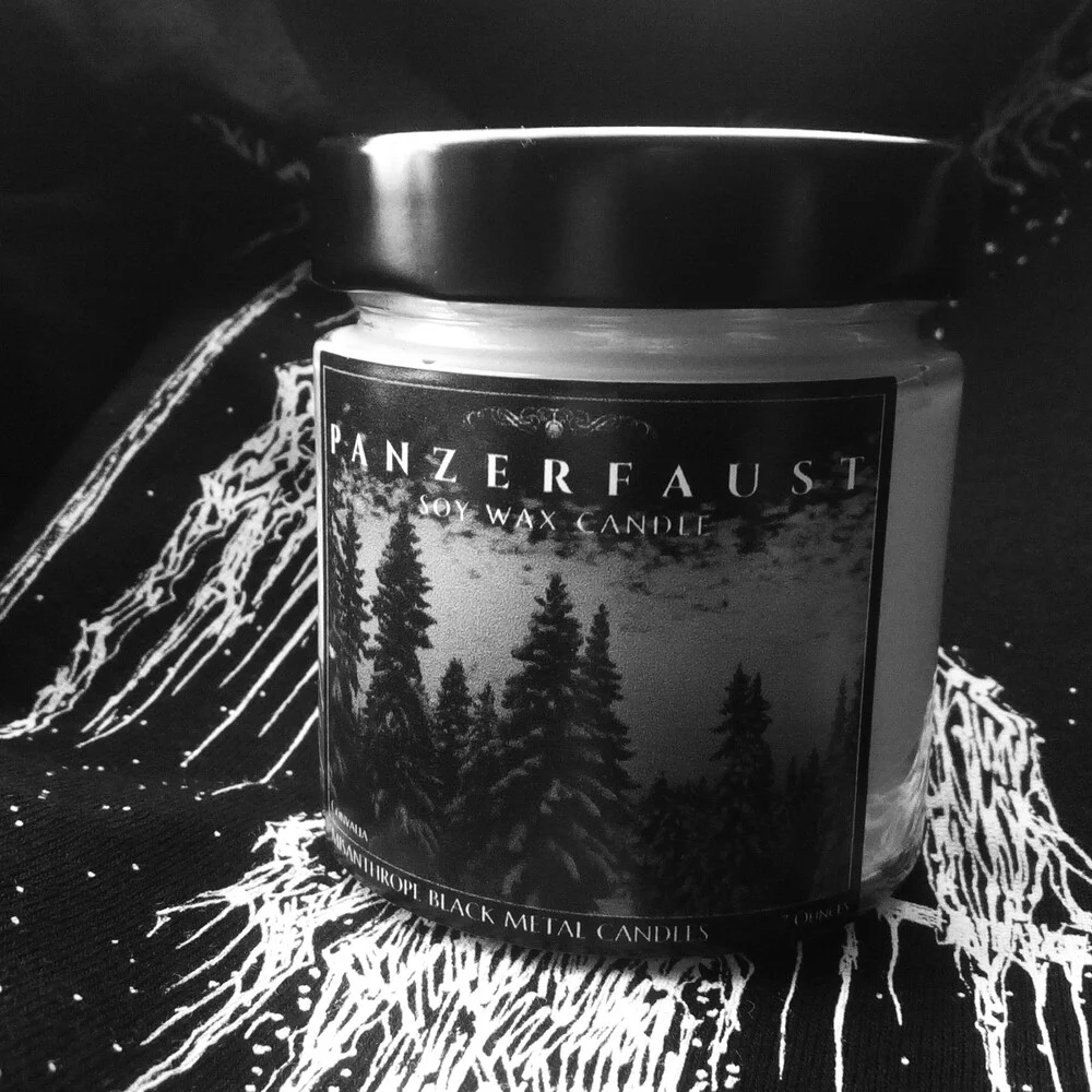 Panzerfaust Black Metal Soy Wax Candle Misanthrope Pessimist