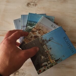 1980s Soviet Lithuania Pocket City Album Set (5 Volumes) – Vilnius, Kaunas, Klaipėda, Trakai, Elektrėnai
