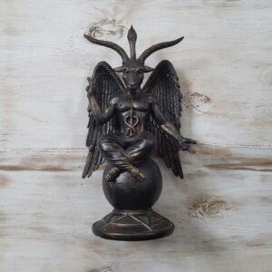Baphomet Antiquity Occult Statue – Dark Academia Bronze-Finished 25cm Figurine